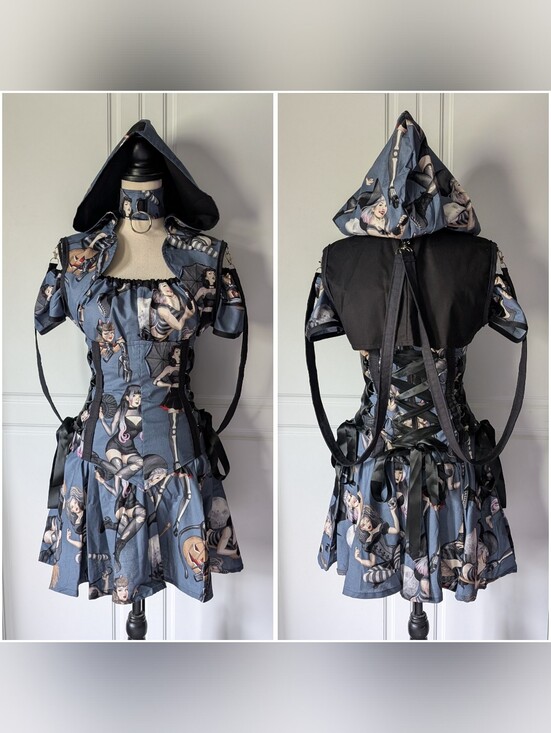 Handmade Other - Handmade Goth Girl Corset Set